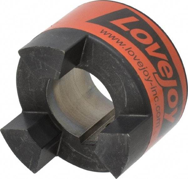 Lovejoy - 42mm Max Bore, 12mm x 3.3mm Keyway Width x Depth, Flexible Coupling Hub - 3.31" OD, 4-1/4" OAL, Sintered Iron, Order 2 Hubs & 1 Spider for Complete Coupling - Benchmark Tooling