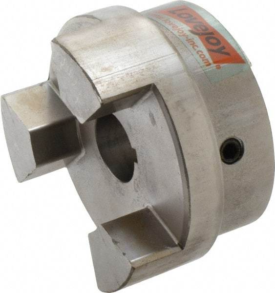 Lovejoy - 1-1/4" Max Bore Diam, Flexible Hub Coupling - 4-1/2" OD, 4.88" OAL, Sintered Iron - Benchmark Tooling