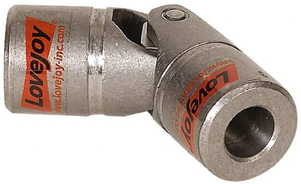 Lovejoy - 1-3/16" Bore Depth, 5,280 In/Lbs. Torque, D-Type Single Universal Joint - 3/4" Inside x 1-1/2" Outside Diam, 4-1/4" OAL - Benchmark Tooling