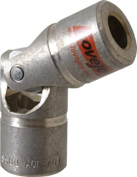 Lovejoy - 1-1/16" Bore Depth, 3,480 In/Lbs. Torque, D-Type Single Universal Joint - 5/8" Inside x 1-1/4" Outside Diam, 3-3/4" OAL - Benchmark Tooling