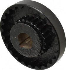 Lovejoy - 1-1/8" Max Bore Diam, 1/4" x 1/8" Keyway Width x Depth, Flexible Coupling Hub - 4-5/8" OD, 3.94" OAL, Cast Iron - Benchmark Tooling
