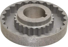 Lovejoy - 1-1/2" Max Bore Diam, 3/8" x 3/16" Keyway Width x Depth, Flexible Coupling Hub - 4-5/8" OD, 3.94" OAL, Cast Iron - Benchmark Tooling