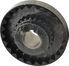 Lovejoy - 1-5/8" Max Bore Diam, 3/8" x 3/16" Keyway Width x Depth, Flexible Coupling Hub - 6.35" OD, 5.06" OAL, Cast Iron - Benchmark Tooling