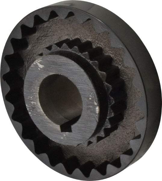 Lovejoy - 1-7/8" Max Bore Diam, 1/2" x 1/4" Keyway Width x Depth, Flexible Coupling Hub - 6.35" OD, 5.06" OAL, Cast Iron - Benchmark Tooling