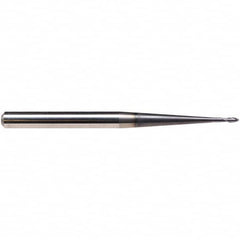 Emuge - 6mm Diam, 6mm LOC, 2 Flute Solid Carbide Ball End Mill - TiAlN Finish, Single End, 80mm OAL, 6mm Shank Diam, Ball Flute - Benchmark Tooling