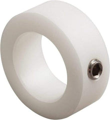 Climax Metal Products - 1" Bore, Nylon, Set Screw Shaft Collar - 1-5/8" Outside Diam, 5/8" Wide - Benchmark Tooling
