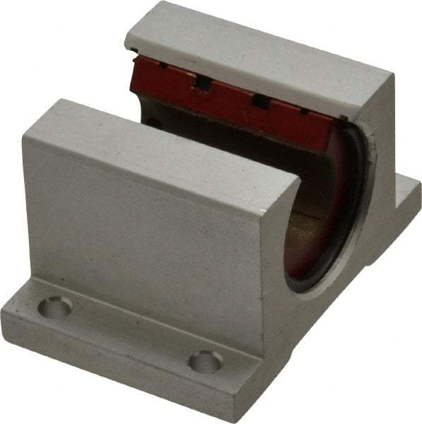 Pacific Bearing - 5/8" ID, 2-1/2" OAW x 1.938" OAL x 1-5/8" OAH Open Single Pillow Block - 1-15/16 Inch Overall Length x 1-5/8 Inch Overall Height x 2-1/2 Inch Width, - Benchmark Tooling