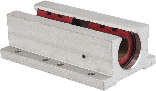 Pacific Bearing - 1/2" ID, 3-1/2" OAL x 1-1/4" OAH Open Twin Pillow Block - 3-1/2 Inch Overall Length x 1-1/4 Inch Overall Height x 2 Inch Width, - Benchmark Tooling