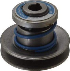 Lovejoy - 1.62" Min Pitch, 2.81" Long, 3.13" Max Diam, Spring Loaded Variable Speed Pulley - 3.38" Outside Diam, 5/8" Inside Diam, 0.333 Hp at 1750 RPM, 1/4 Hp at 1150 RPM - Benchmark Tooling