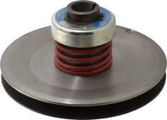Lovejoy - 5" Min Pitch, 4.38" Long, 7.9" Max Diam, Spring Loaded Variable Speed Pulley - 8-1/4" Outside Diam, 1-1/8" Inside Diam, 5 Hp at 1750 RPM, 3 Hp at 1150 RPM - Benchmark Tooling