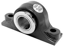 Browning - 2" ID, 8-7/8" OALType E Nonexpansion Pillow Block - 2-1/4" Base-to-Ctr Ht, Cast Iron - Benchmark Tooling