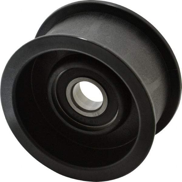 Fenner Drives - 17 Inside x 3.38" Outside Diam, 1.38" Wide Pulley Slot, Glass Reinforced Nylon Idler Pulley - For Use with Flat Belts, 1-1/8" Wide - Benchmark Tooling