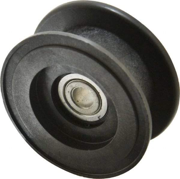 Fenner Drives - 3/8 Inside x 2.76" Outside Diam, 0.82" Wide Pulley Slot, Glass Reinforced Nylon Idler Pulley - For Use with Flat Belts, 5/8" Wide - Benchmark Tooling