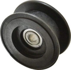 Fenner Drives - 3/8 Inside x 2.76" Outside Diam, 0.82" Wide Pulley Slot, Glass Reinforced Nylon Idler Pulley - For Use with Flat Belts, 5/8" Wide - Benchmark Tooling