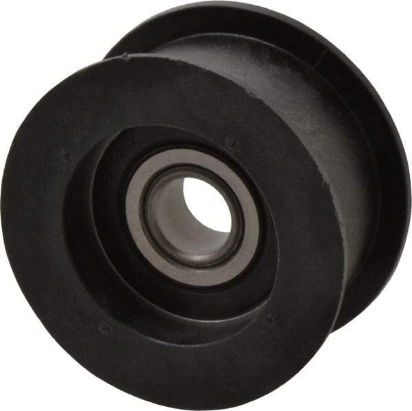 Fenner Drives - 1/2 Inside x 2.35" Outside Diam, 0.98" Wide Pulley Slot, Glass Reinforced Nylon Idler Pulley - For Use with Flat Belts, 7/8" Wide - Benchmark Tooling