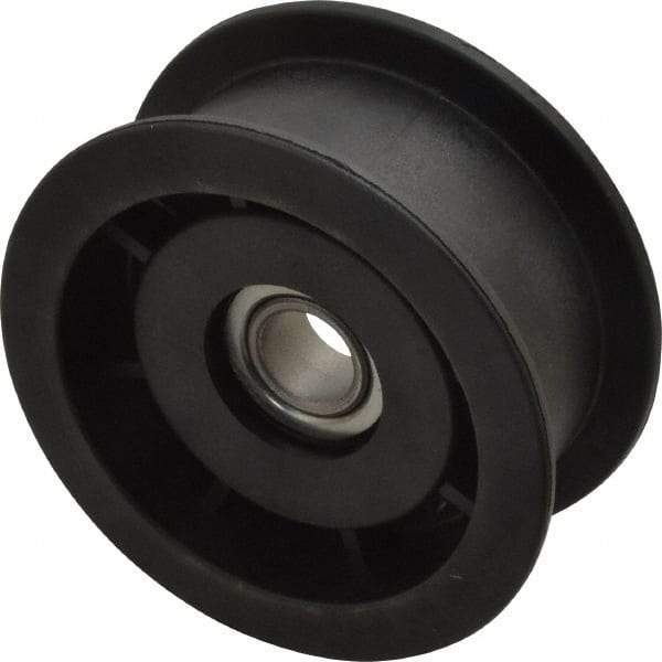 Fenner Drives - 1/2 Inside x 3" Outside Diam, 1.02" Wide Pulley Slot, Glass Reinforced Nylon Idler Pulley - For Use with Flat Belts, 7/8" Wide - Benchmark Tooling