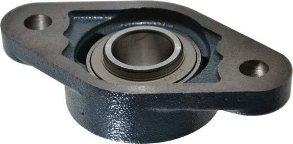 Value Collection - 130mm OAL2-Bolt Flange Bearing - 3100 Lb Dyn Cap, Cast Iron - Benchmark Tooling