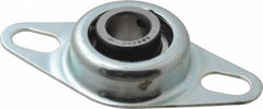 Value Collection - 5/8" ID, 1.126" OAL x 4" OAH 2-Bolt Flange - 1,060 Lb Static Cap, 2,110 Lb Dyn Cap, 3" Btw Mnt Hole Ctrs, Stamped Steel Rubber Mount - Benchmark Tooling