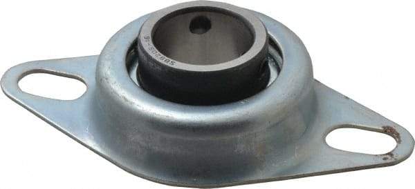 Value Collection - 1" ID, 1.2205" OAL x 4-1/2" OAH 2-Bolt Flange - 1,740 Lb Static Cap, 3,100 Lb Dyn Cap, 3-3/8" Btw Mnt Hole Ctrs, Stamped Steel Rubber Mount - Benchmark Tooling