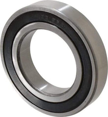 Tritan - 75mm Bore Diam, 130mm OD, Double Seal Deep Groove Radial Ball Bearing - 25mm Wide, 1 Row, Round Bore, 11,100 Lb Static Capacity, 14,900 Lb Dynamic Capacity - Benchmark Tooling