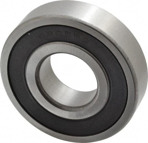 Tritan - 30mm Bore Diam, 72mm OD, Double Seal Deep Groove Radial Ball Bearing - 19mm Wide, 1 Row, Round Bore, 3,370 Lb Static Capacity, 6,000 Lb Dynamic Capacity - Benchmark Tooling