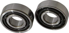 Nachi - 17mm Bore Diam, 40mm OD, Open Angular Contact Radial Ball Bearing - 12mm Wide, 1 Row, Round Bore, 11,800 Nm Static Capacity, 17,800 Nm Dynamic Capacity - Benchmark Tooling