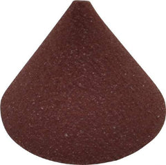 Superior Abrasives - 3/4" Diam 180 Grit 60° Included Angle Cone Center Lap - Aluminum Oxide, Very Fine Grade, Lock Nut Mount - Benchmark Tooling