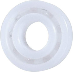 Made in USA - 15mm Bore Diam, 35mm OD, Open Plastic Race Radial Ball Bearing - 11mm Wide, 1 Row, Round Bore, 46 Lb Static Capacity, 69 Lb Dynamic Capacity - Benchmark Tooling