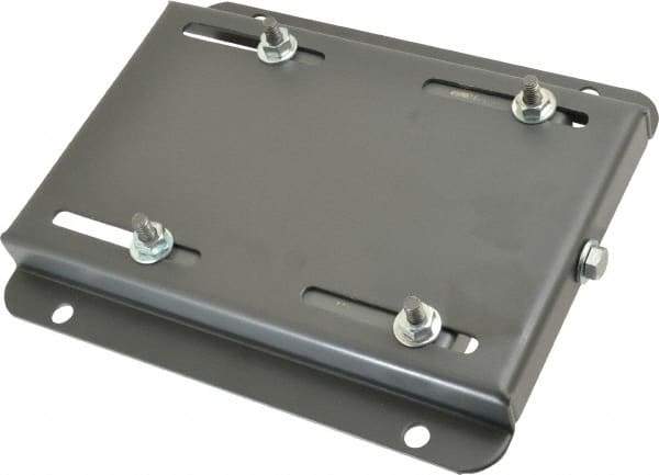 Made in USA - 5/16" Bolt Steel Rigid Fixed Base Motor Base - Adjusting Single Screw, 145T NEMA Frame - Benchmark Tooling