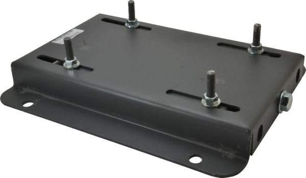 Made in USA - 3/8" Bolt Steel Rigid Fixed Base Motor Base - Adjusting Single Screw, 184T NEMA Frame - Benchmark Tooling