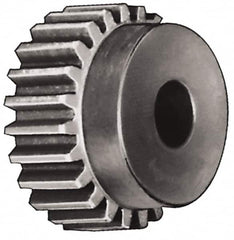 Browning - 6 Pitch, 2.333" Pitch Diam, 2.66" OD, 14 Tooth Spur Gear - 2" Face Width, 1" Bore Diam, 1-3/16" Hub Diam, 20° Pressure Angle, Steel - Benchmark Tooling