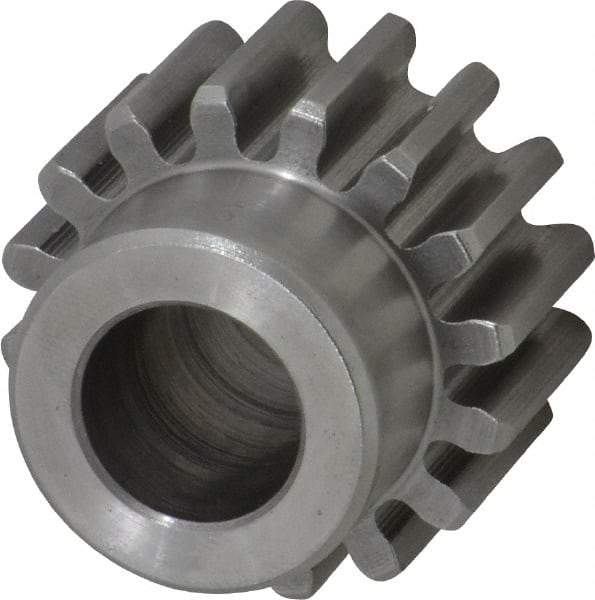 Browning - 12 Pitch, 1.333" Pitch Diam, 16 Tooth Spur Gear - 5/8" Bore Diam, 1-1/16" Hub Diam, Steel - Benchmark Tooling