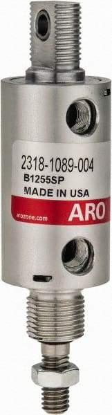 ARO/Ingersoll-Rand - 1/2" Stroke x 1-1/8" Bore Double Acting Air Cylinder - 1/8 Port, 3/8-16 Rod Thread - Benchmark Tooling