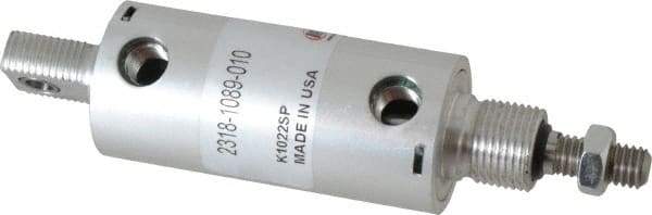 ARO/Ingersoll-Rand - 1" Stroke x 1-1/8" Bore Double Acting Air Cylinder - 1/8 Port, 3/8-16 Rod Thread - Benchmark Tooling