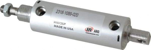 ARO/Ingersoll-Rand - 2" Stroke x 1-1/8" Bore Double Acting Air Cylinder - 1/8 Port, 3/8-16 Rod Thread - Benchmark Tooling