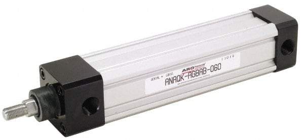 ARO/Ingersoll-Rand - 4" Stroke x 4" Bore Double Acting Air Cylinder - 3/4-16 Rod Thread, 250 Max psi, 185°F - Benchmark Tooling