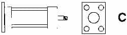 ARO/Ingersoll-Rand - Air Cylinder MF2 Cap Flange Mount Kit - For 3-1/4" Air Cylinders, Use with Provenair Series - Benchmark Tooling
