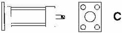 ARO/Ingersoll-Rand - Air Cylinder MF2 Cap Flange Mount Kit - For 3-1/4" Air Cylinders, Use with Provenair Series - Benchmark Tooling