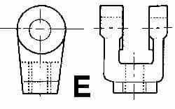 ARO/Ingersoll-Rand - Air Cylinder Rod Clevis - For 3-1/4 & 4" Air Cylinders, Use with Provenair Series - Benchmark Tooling