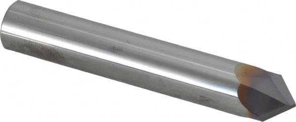 Niagara Cutter - 1/2" Diam 2 Flute Single End Solid Carbide Chamfer Mill - Benchmark Tooling