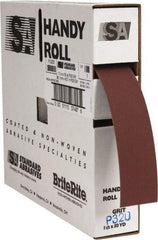 Standard Abrasives - 1-1/2 Inches Wide, 320 Grit Aluminum Oxide Shop Roll - 50 Yards Long, Extra Fine Grade, J Weighted Backing - Benchmark Tooling