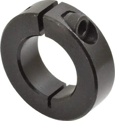 Climax Metal Products - 1" Bore, Steel, One Piece Clamp Collar - 1-3/4" Outside Diam, 1/2" Wide - Benchmark Tooling