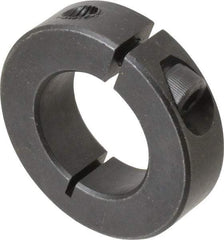 Climax Metal Products - 1-1/16" Bore, Steel, One Piece One Piece Split Shaft Collar - 1-7/8" Outside Diam, 1/2" Wide - Benchmark Tooling