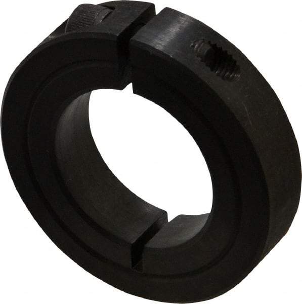 Climax Metal Products - 1-3/16" Bore, Steel, One Piece Clamp Collar - 2-1/16" Outside Diam, 1/2" Wide - Benchmark Tooling