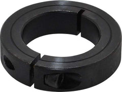 Climax Metal Products - 1-1/2" Bore, Steel, One Piece Clamp Collar - 2-3/8" Outside Diam, 9/16" Wide - Benchmark Tooling