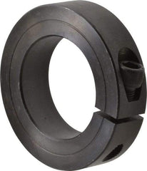 Climax Metal Products - 1-11/16" Bore, Steel, One Piece One Piece Split Shaft Collar - 2-3/4" Outside Diam, 11/16" Wide - Benchmark Tooling