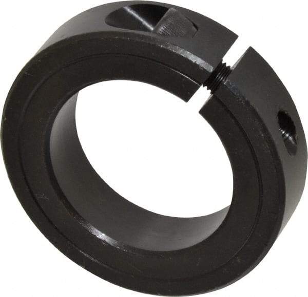 Climax Metal Products - 1-3/4" Bore, Steel, One Piece Clamp Collar - 2-3/4" Outside Diam, 11/16" Wide - Benchmark Tooling