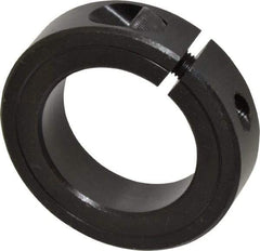 Climax Metal Products - 1-3/4" Bore, Steel, One Piece Clamp Collar - 2-3/4" Outside Diam, 11/16" Wide - Benchmark Tooling