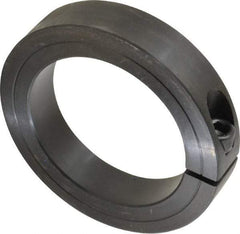 Climax Metal Products - 3" Bore, Steel, One Piece Clamp Collar - 4-1/4" Outside Diam, 7/8" Wide - Benchmark Tooling