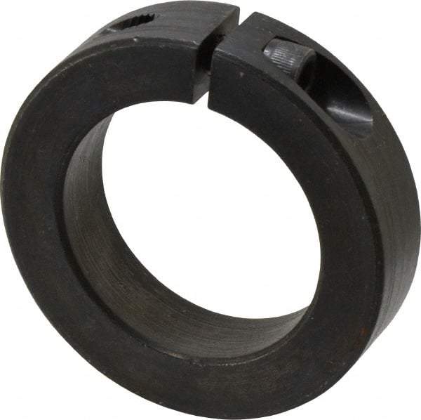 Climax Metal Products - 40mm Bore, Steel, One Piece Clamp Collar - 2-3/8" Outside Diam - Benchmark Tooling